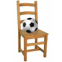 Where is the ball? The ball is on the chair. - Kur yra kamuolys? Kamuolys yra ant kėdės.